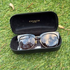 Coach Black and Silver Sunglasses